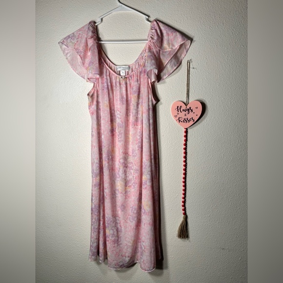 Sexy Vintage Silk Essence by
Miss Elaine Floral night gown size Xl - Picture 4 of 14